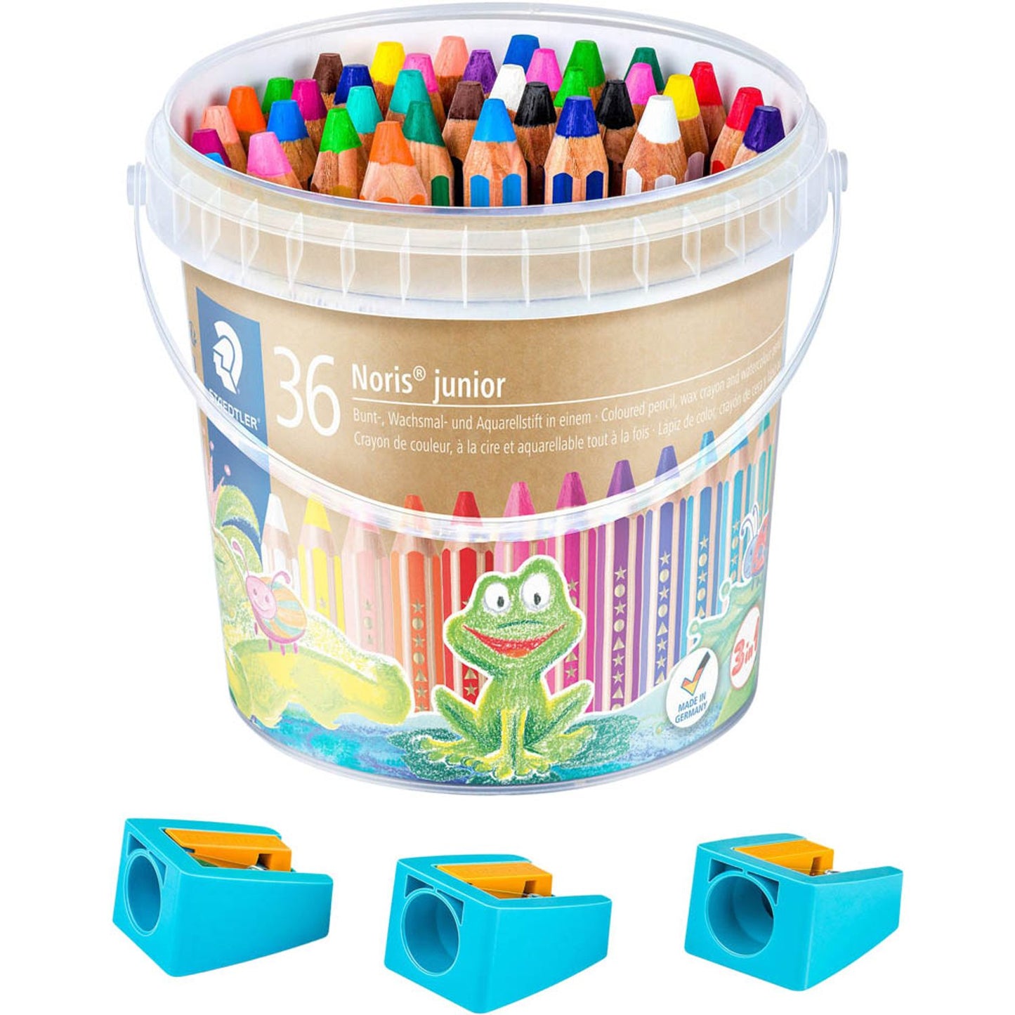STAEDTLER Noris junior Buntstifte farbsortiert | 140 C36 | 1 Pack = 36 St.