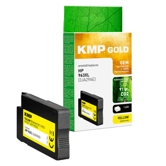 KMP Gold gelb pigmentiert Druckerpatrone kompatibel zu HP 963XL (3JA29AE) | 1766,6009