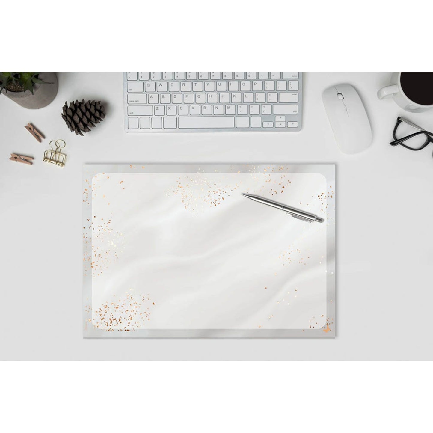 SIGEL Schreibtischunterlage Glittery Joy grau/gold | JS105