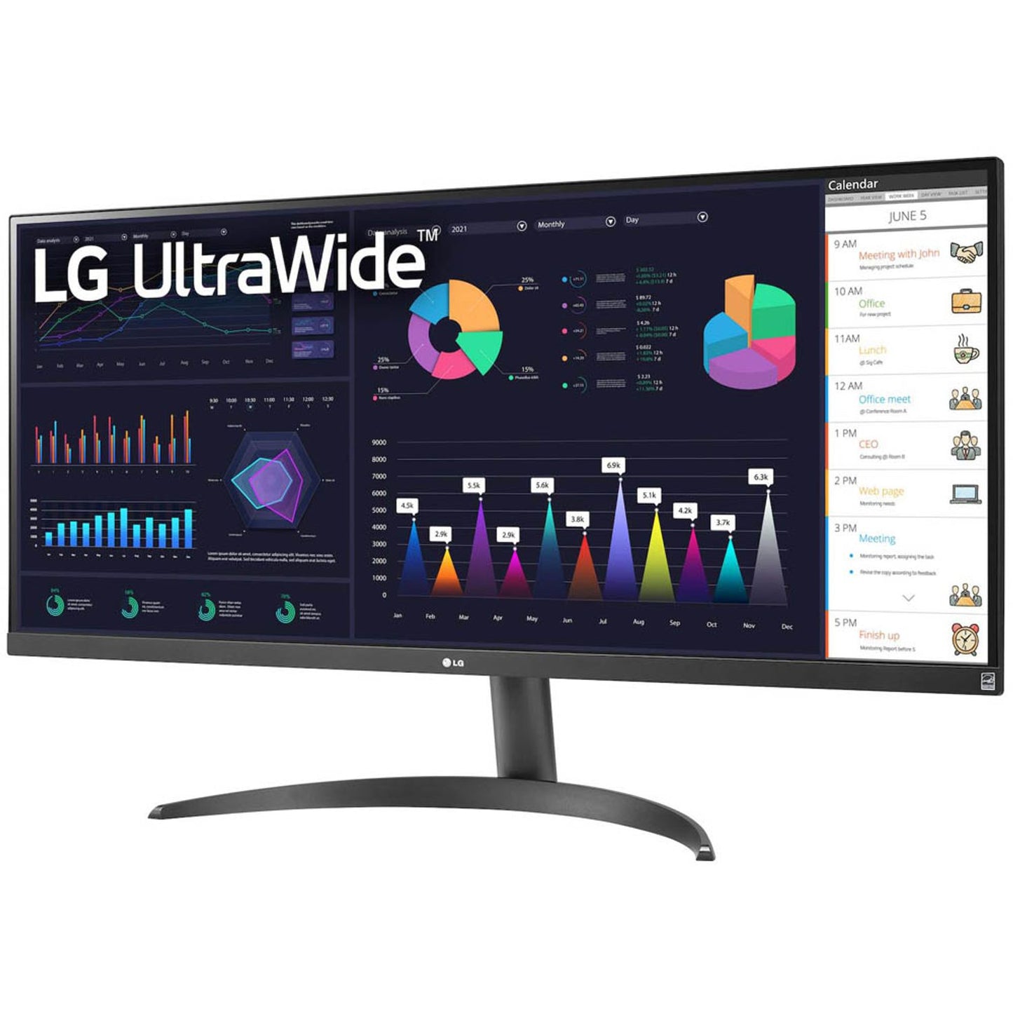 LG Widescreen Monitor 87,0 cm (34,0 Zoll) schwarz | 34WQ500-B