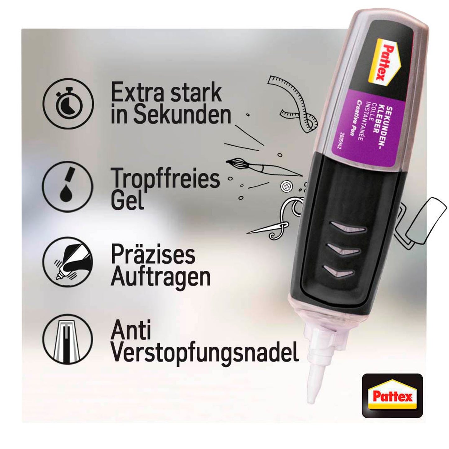 Pattex Creative Pen Sekundenkleber 3,0 g | 9H PSPP3