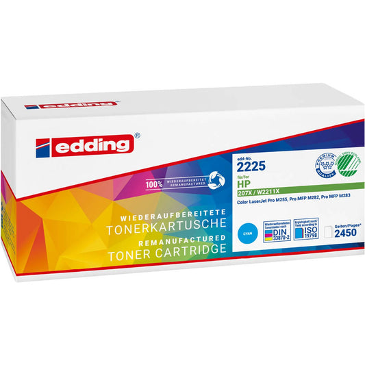 edding EDD-2225 cyan Toner kompatibel zu HP 207X (W2211X) | 18-2225