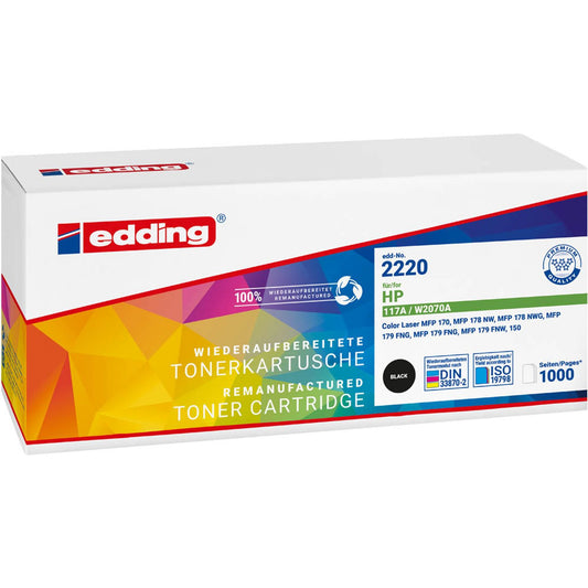 edding EDD-2220 schwarz Toner kompatibel zu HP 117A (W2070A) | 18-2220