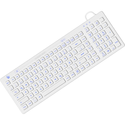 RaidSonic ICY BOX® KSK-6031INEL-B Tastatur kabelgebunden weiß | KSK-6031INEL-WH