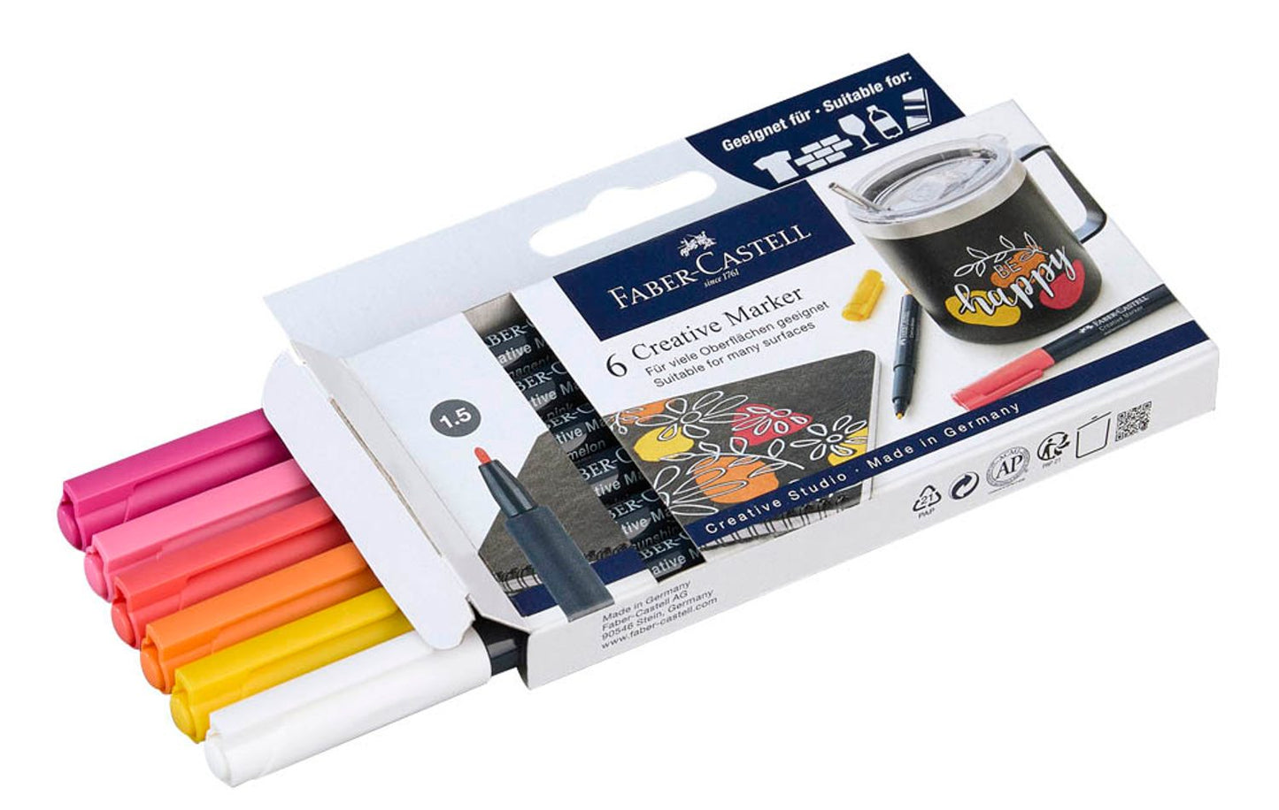 FABER-CASTELL Lackmarker farbsortiert 1,5 mm