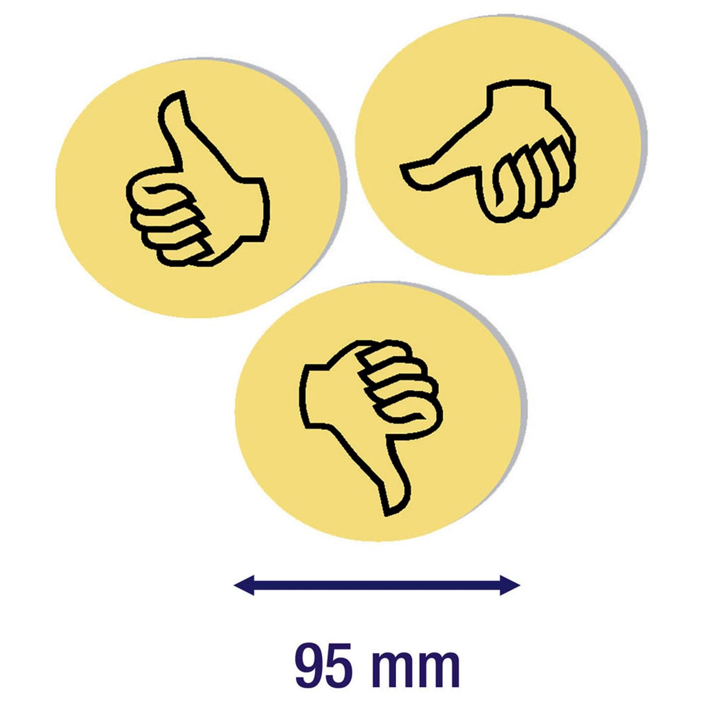 FRANKEN Moderationskarten gelb Ø 9,5 cm | UMZWS | 1 Pack = 100 Blatt