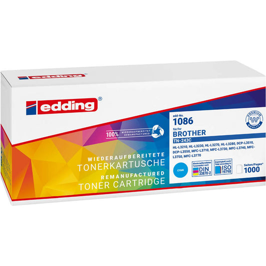 edding EDD-1086 cyan Toner kompatibel zu brother TN-243C | 18-1086