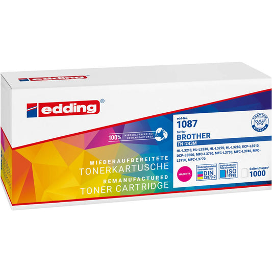 edding EDD-1087 magenta Toner kompatibel zu brother TN-243M | 18-1087
