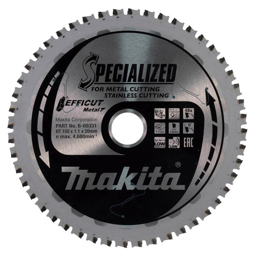 makita , EFFICUT Kreissägeblatt 150,0 mm, 48 Zähne | B-69331