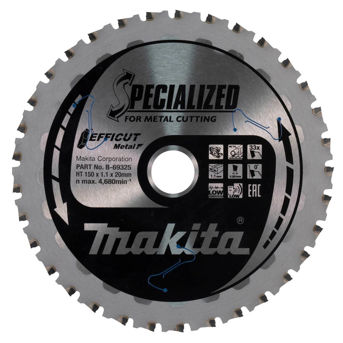 makita , EFFICUT Kreissägeblatt 150,0 mm, 33 Zähne | B-69325