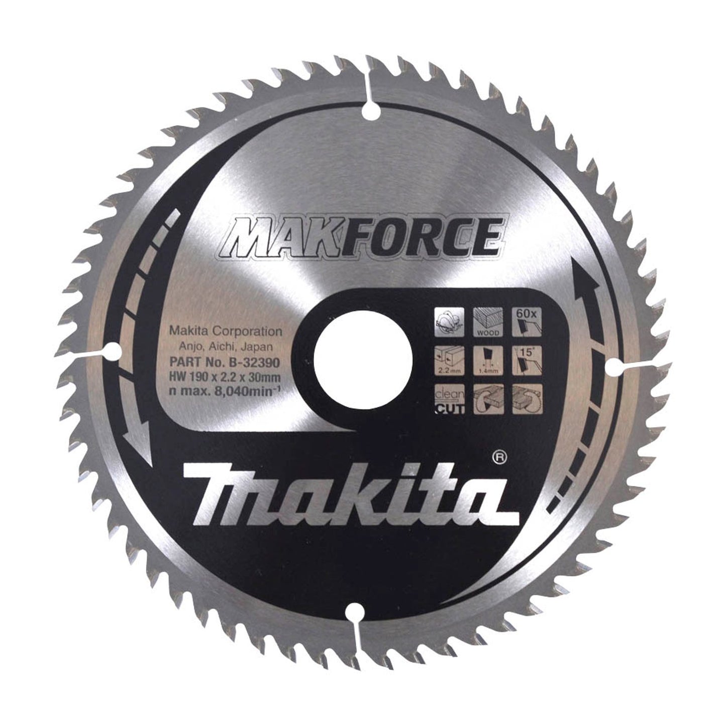 makita MAKFORCE Kreissägeblatt 190,0 mm, 60 Zähne | B-32390