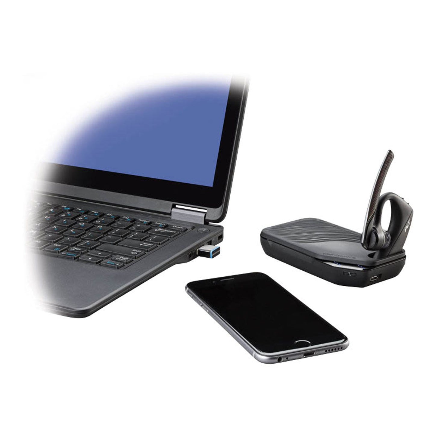 poly Voyager 5200 UC Bluetooth-Headset schwarz | 7K2E1AA
