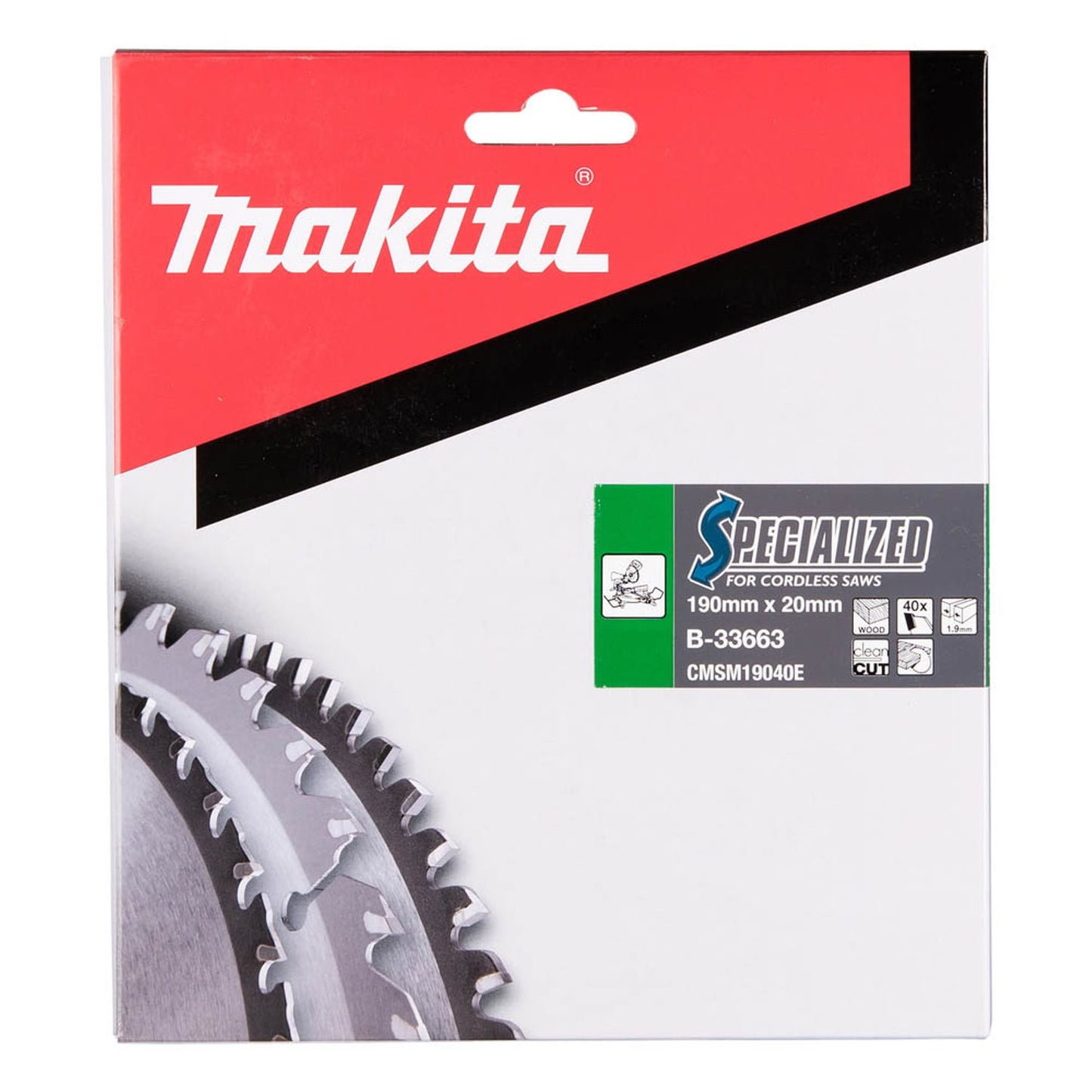 makita MAKBLADE Kreissägeblatt 190,0 mm, 40 Zähne | B-33663
