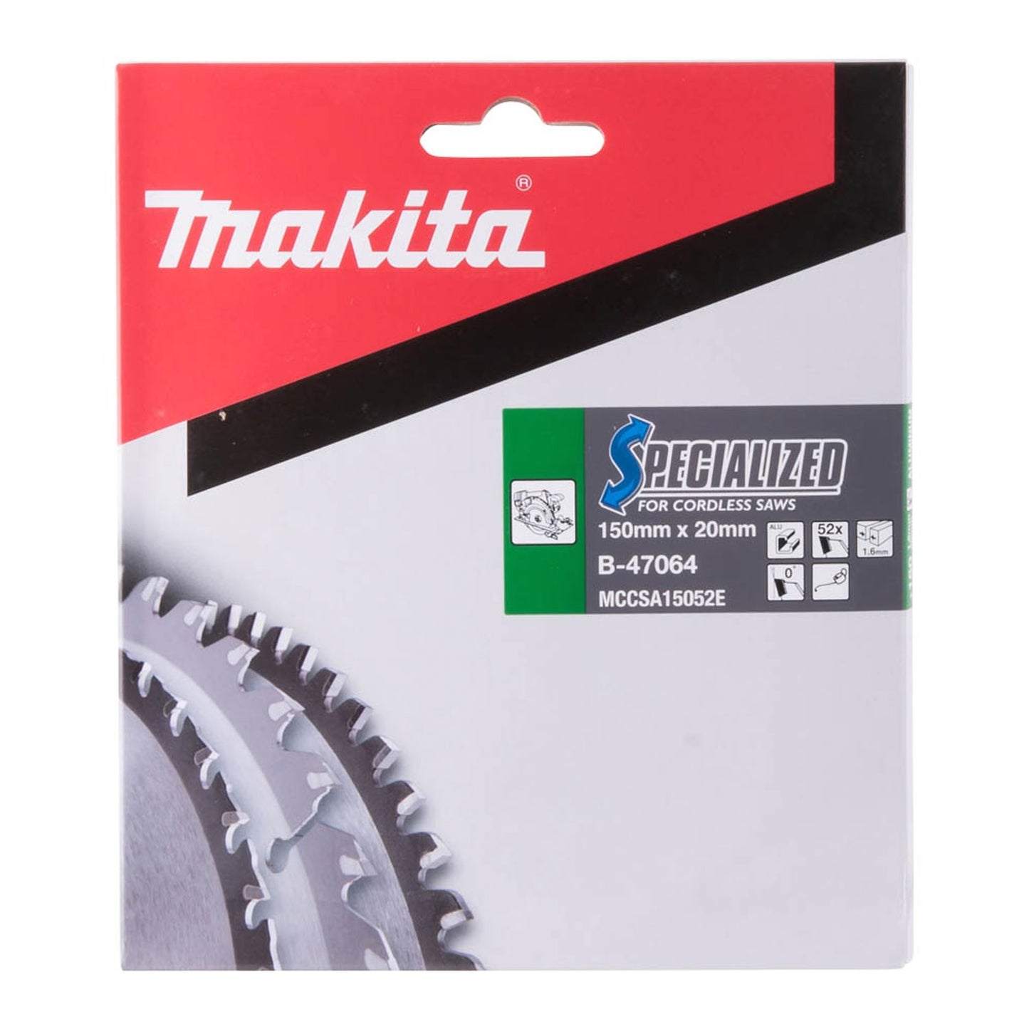 makita SPECIALIZED Kreissägeblatt 150,0 mm, 52 Zähne | B-47064
