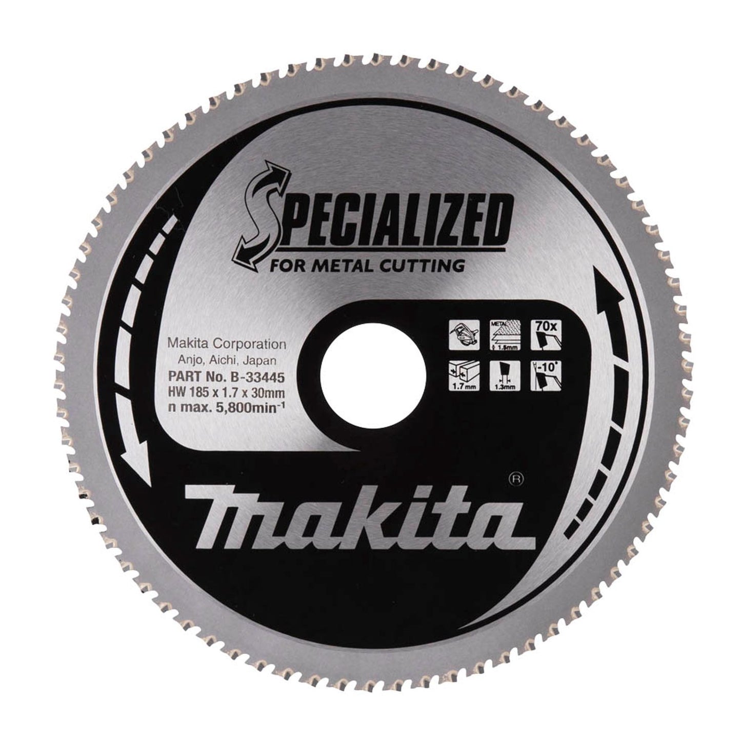 makita SPECIALIZED Kreissägeblatt 185,0 mm, 70 Zähne | B-33445