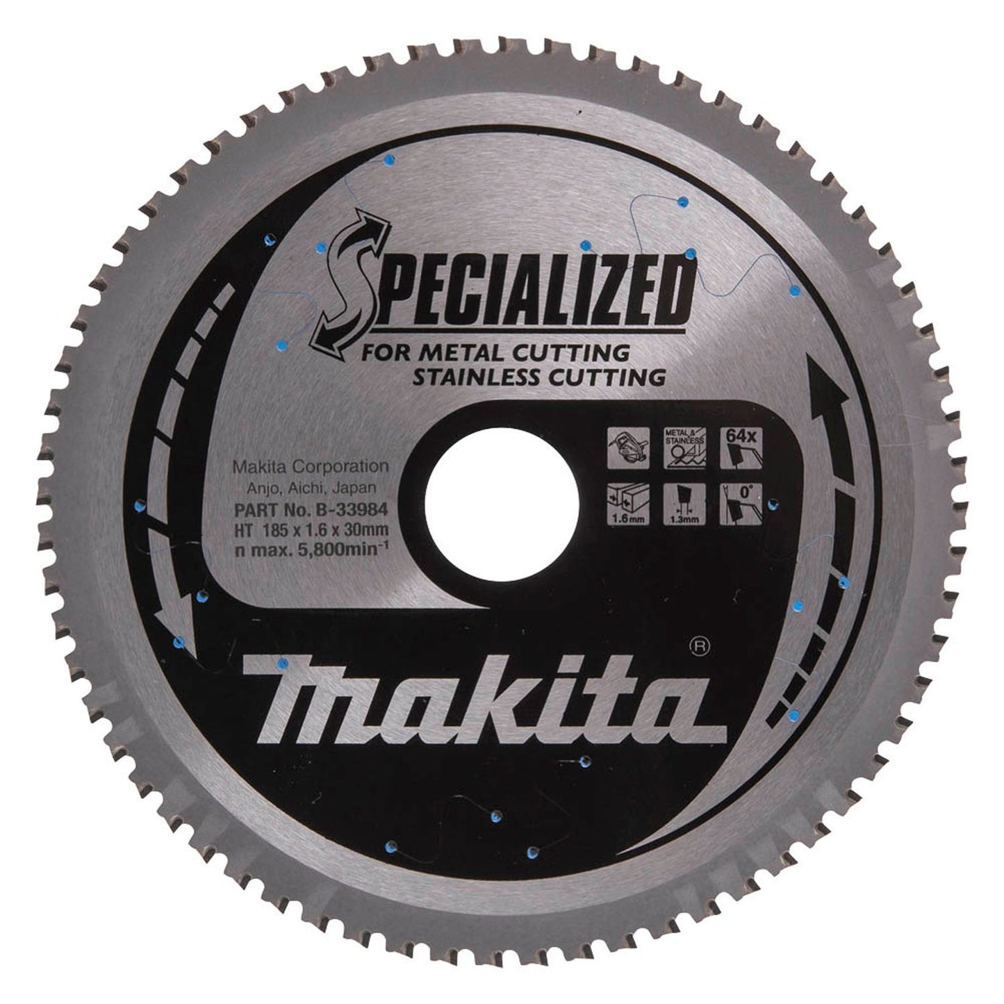 makita SPECIALIZED Kreissägeblatt 185,0 cm, 64 Zähne | B-33984