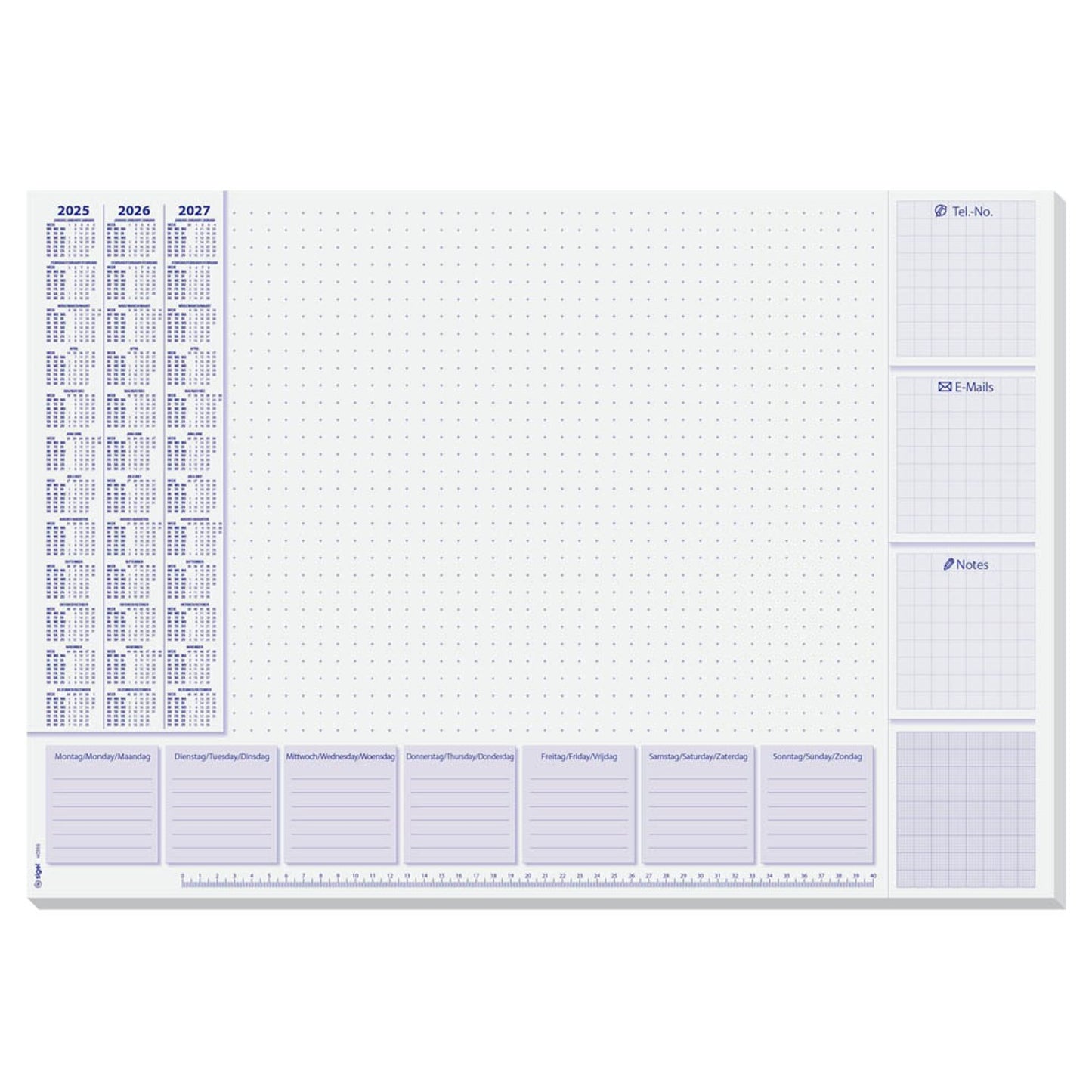 SIGEL Schreibtischunterlage Lilac weiß/lila | HO355