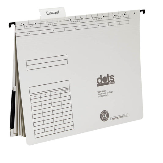dots Personalhefter Karton lichtgrau 4 x kaufmännische Heftung | 627291 | 1 Pack = 5 St.