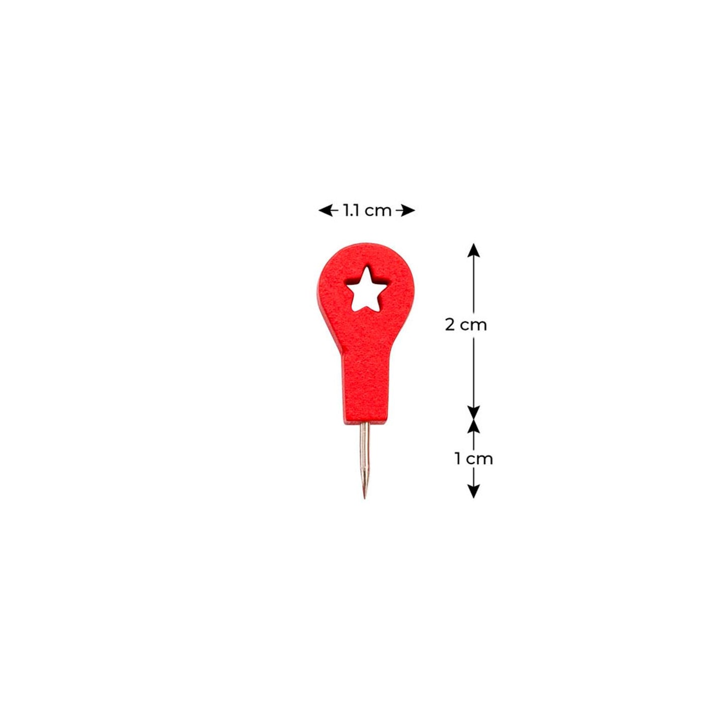 ALLboards Pinnnadeln Dekorativ rot | PIN12_PIN | 1 Pack = 12 St.