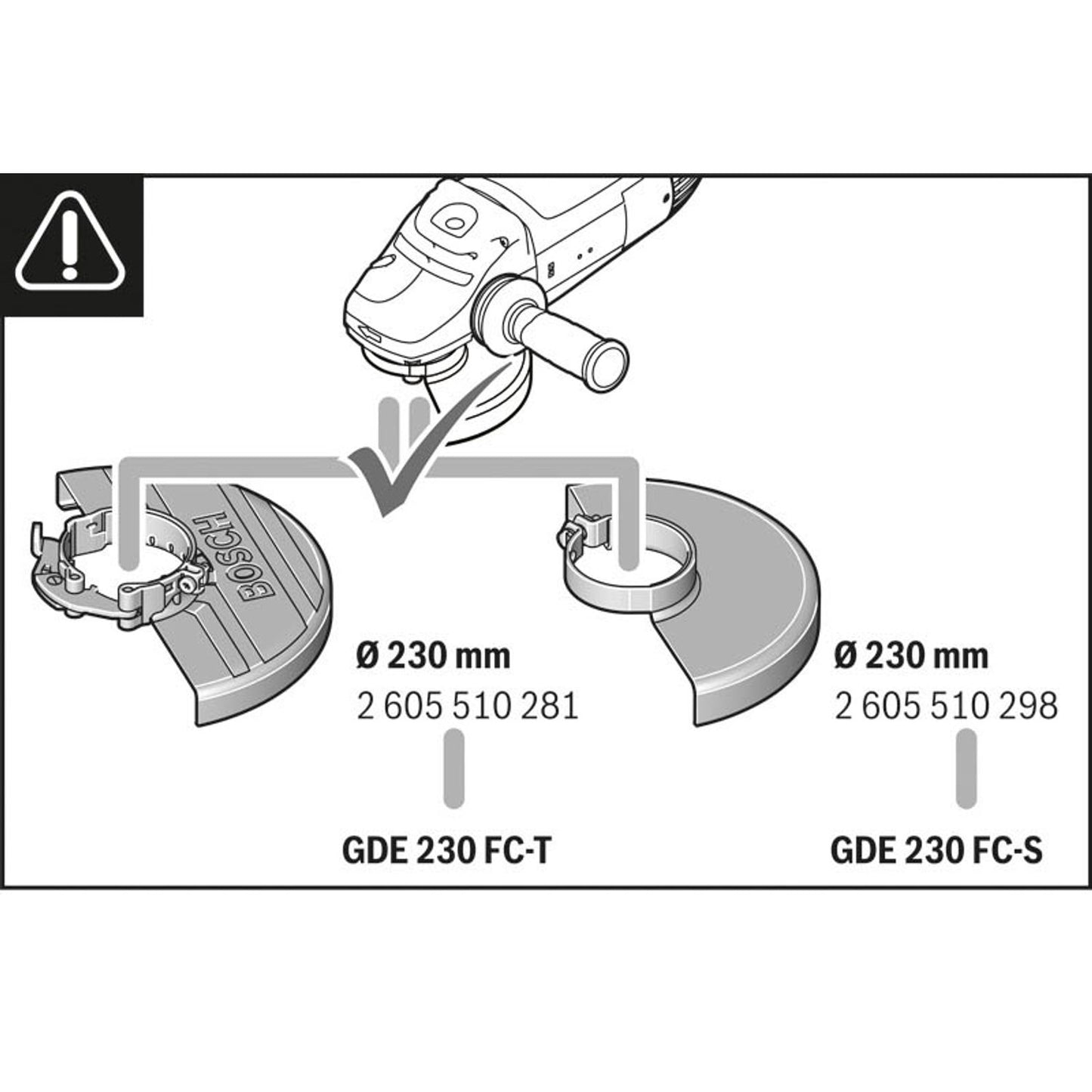 BOSCH Professional GDE 230 FC-S Absaughaube für Winkelschleifer | 1600A003DL