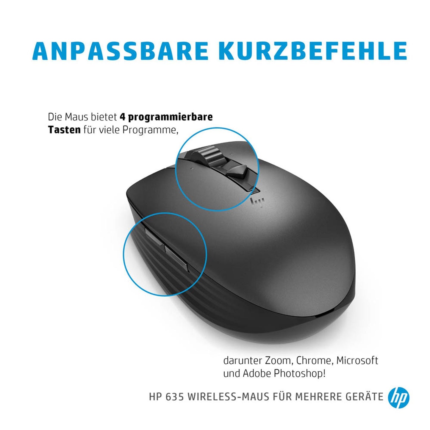 HP 635 Maus kabellos schwarz | 1D0K2AA#AC3