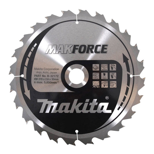 makita MAKFORCE Kreissägeblatt 270 mm, 24 Zähne | B-32172