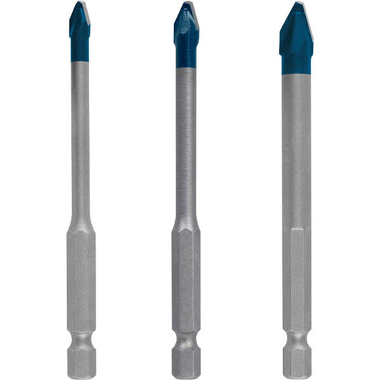 BOSCH EXPERT HEX-9 HardCeramic Fliesenbohrer-Set, 3-teilig | 2608900595
