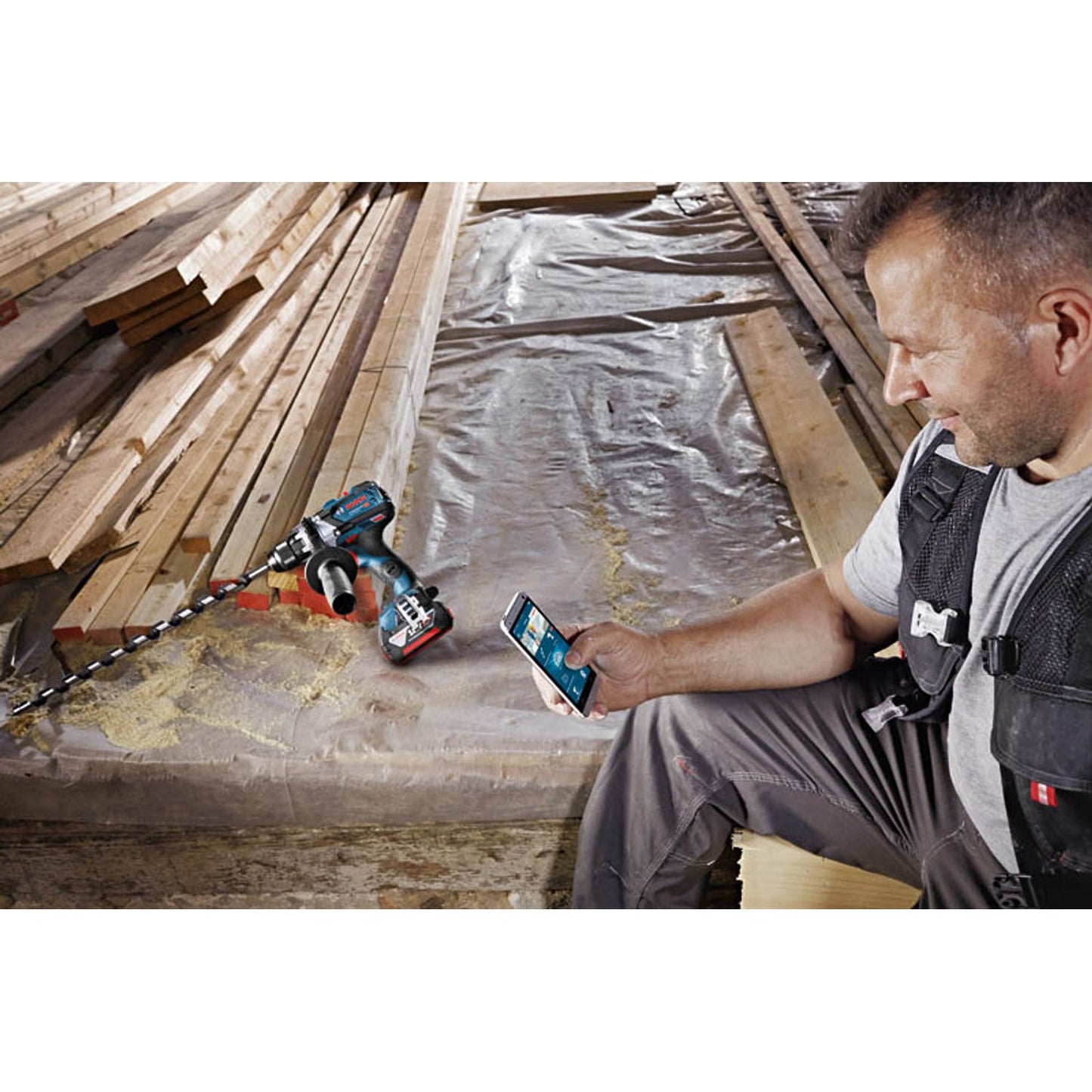 BOSCH Professional AKTION: GSR 18V-55 Akku-Bohrschrauber-Set 18,0 V, ohne Akku mit Prämie nach Registrierung | 06019H5203