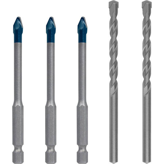 BOSCH EXPERT HEX-9 HardCeramic Mixed Bohrer-Set, 5-teilig | 2608900596