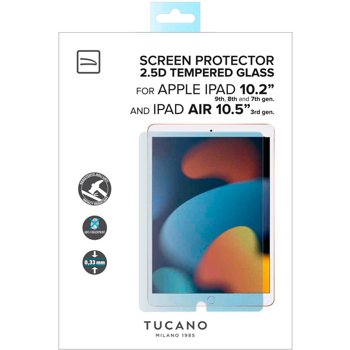 TUCANO Display-Schutzfolie für Apple iPad 10.2"/iPad Air 10.5" | IPD102-SP-TG