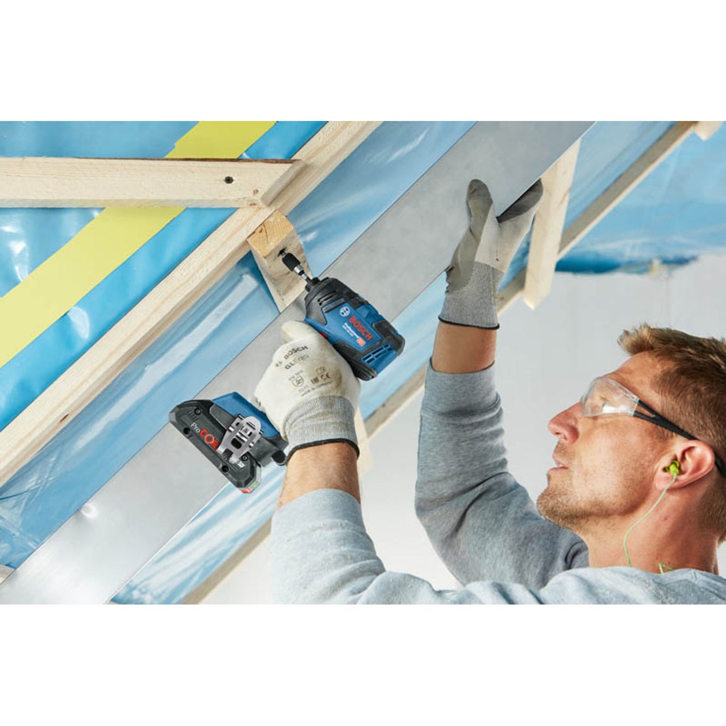 BOSCH Professional AKTION: GDR 18V-200 + GSR 18V-55 Akku-Drehschlagschrauber-Set 2x 18,0 V, mit 2 Akkus mit Prämie nach Registrierung | 06019J2108