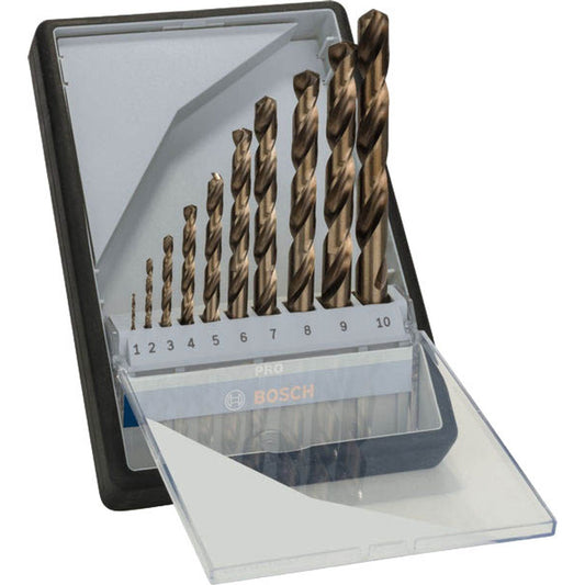 BOSCH PRO Stainless Steel HSS-Co Metallbohrer-Set, 10-teilig | 2607019925