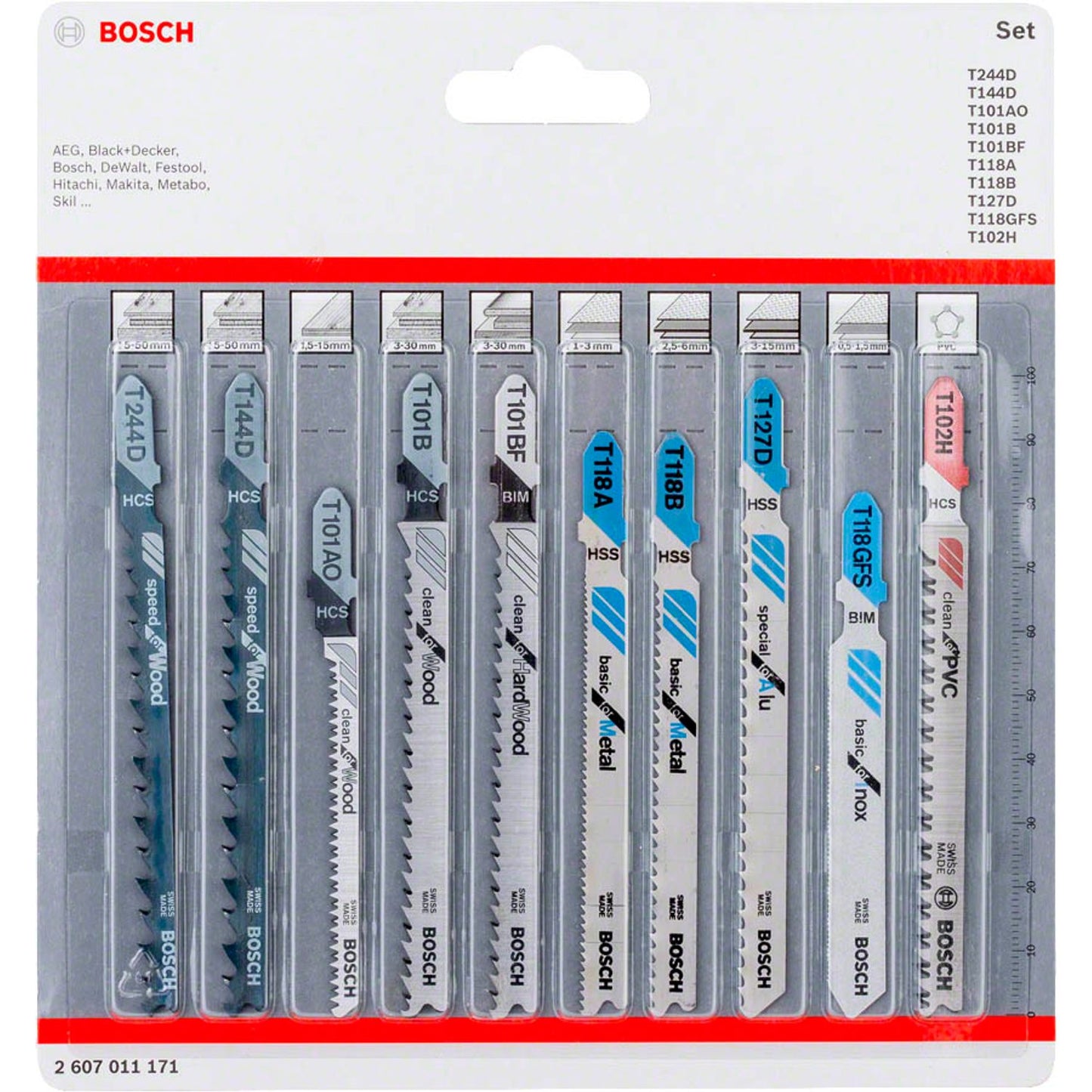 BOSCH Blister All in One Stichsägeblätter-Set 10-teilig | 2607011171