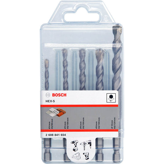 BOSCH HEX-5 Betonbohrer-Set, 5-teilig | 2608841654