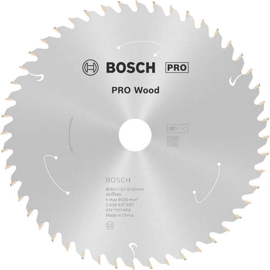 BOSCH PRO Wood Kreissägeblatt 165,0 mm, 48 Zähne | 2608837687
