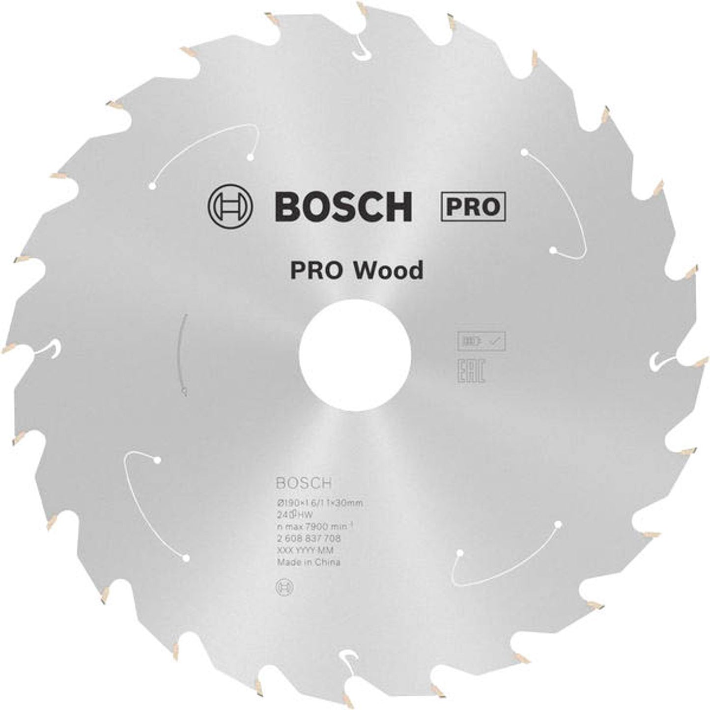 BOSCH PRO Wood Kreissägeblatt 190,0 mm, 24 Zähne | 2608837708