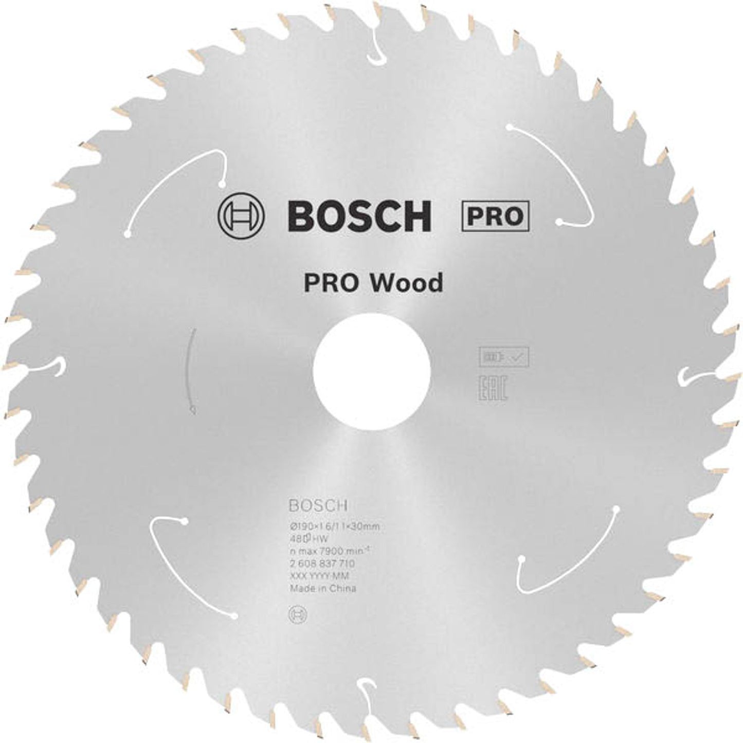 BOSCH PRO Wood Kreissägeblatt 190,0 mm, 48 Zähne | 2608837710