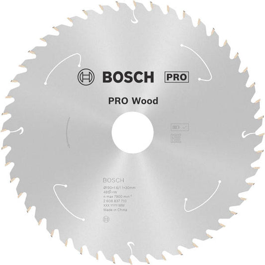 BOSCH PRO Wood Kreissägeblatt 190,0 mm, 48 Zähne | 2608837710