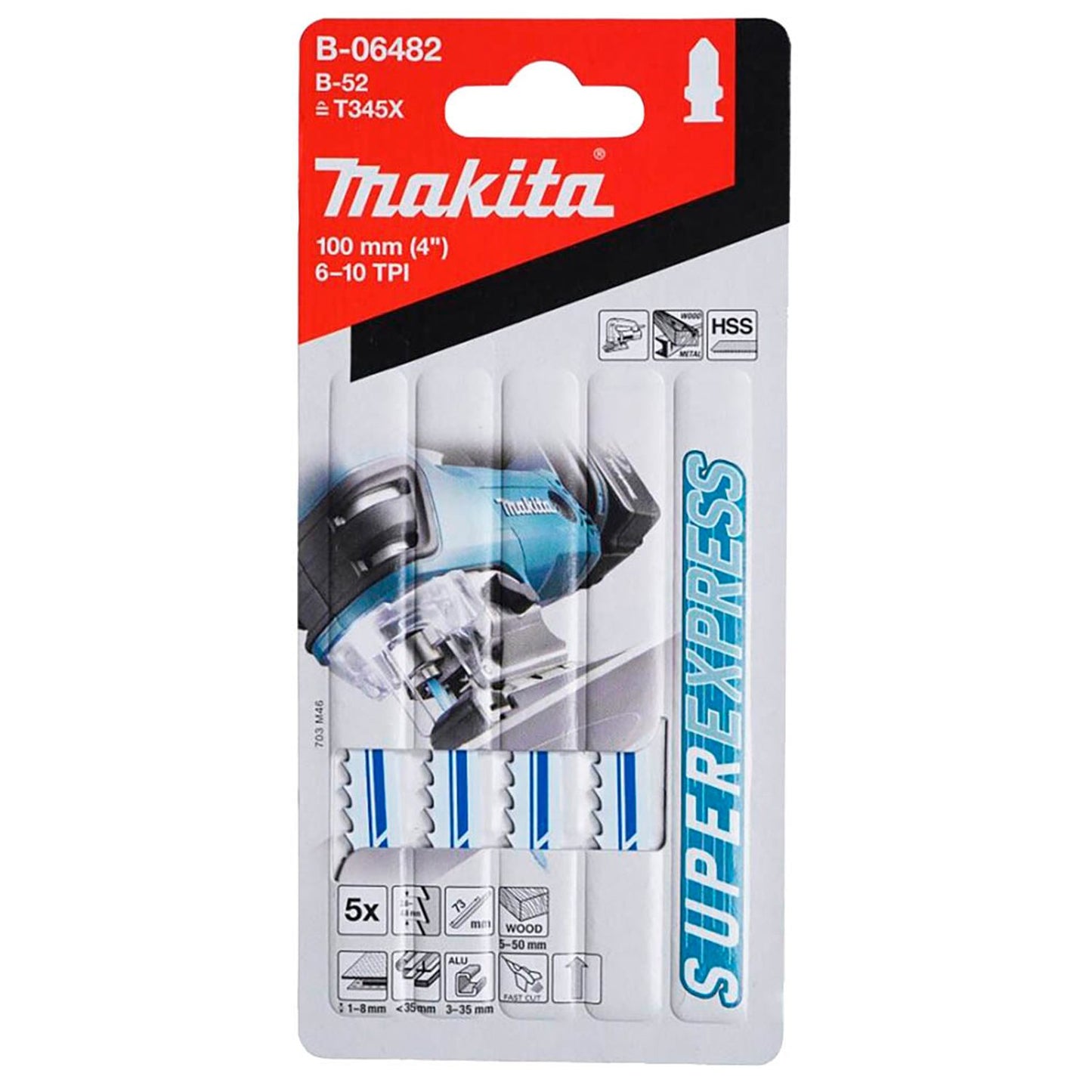 makita B-52 Universal, Stichsägeblätter | B-06482 | 1 Pack = 5 St.