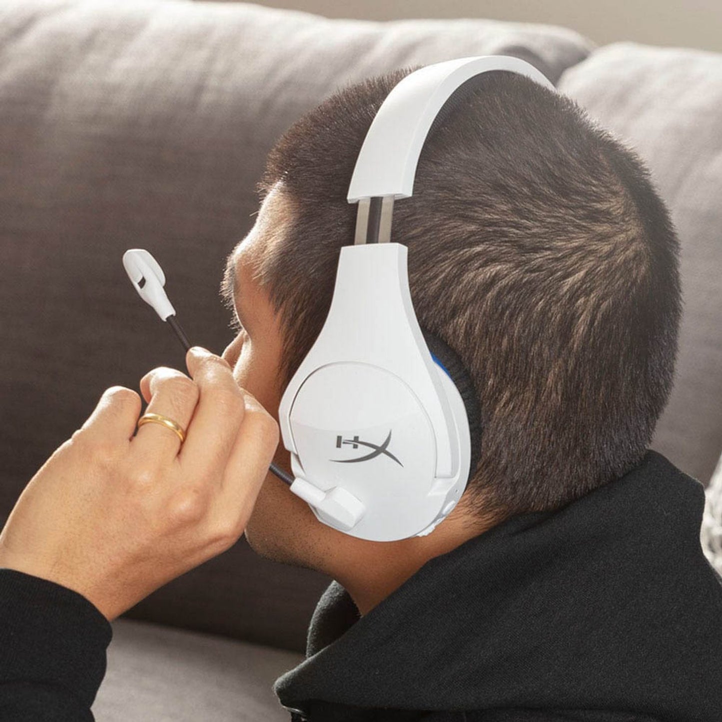HyperX™ Cloud Stinger Core Gaming-Headset weiß, blau | 4P5J1AA