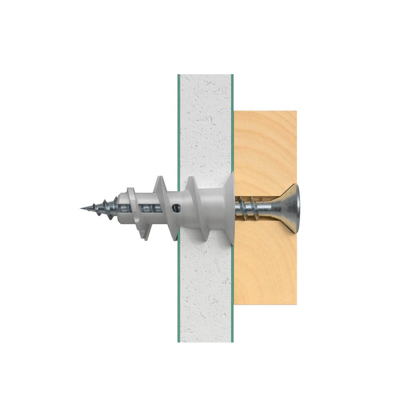 fischer GK Dose Gipskartondübel Ø 40 mm x 22 mm | 531028 | 1 Pack = 160 St.