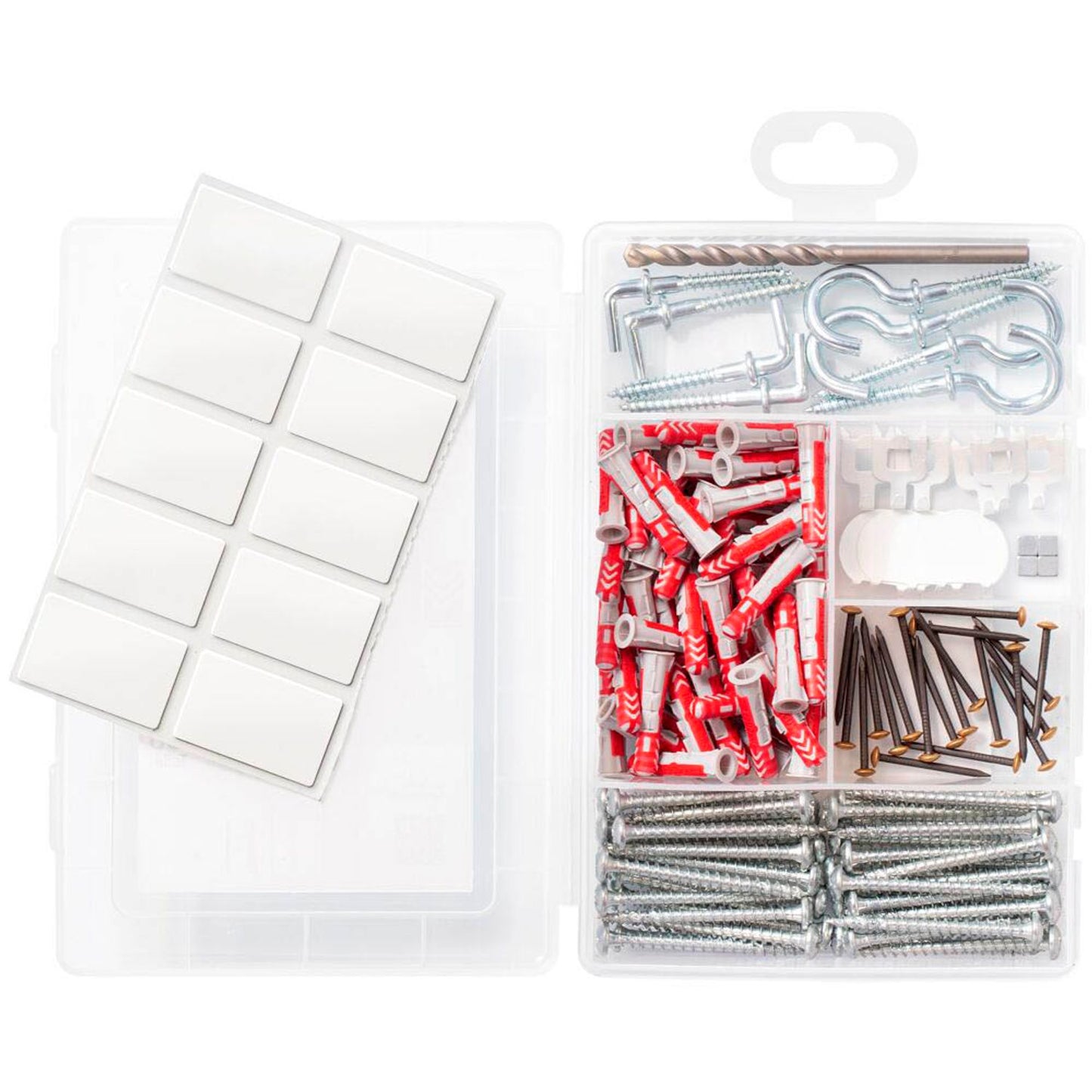 fischer EasyDIY Deko-Box Dübel- und Schrauben-Sortiment Ø 4,5/6 mm 30/47/63 mm | 571944 | 1 Pack = 131 St.