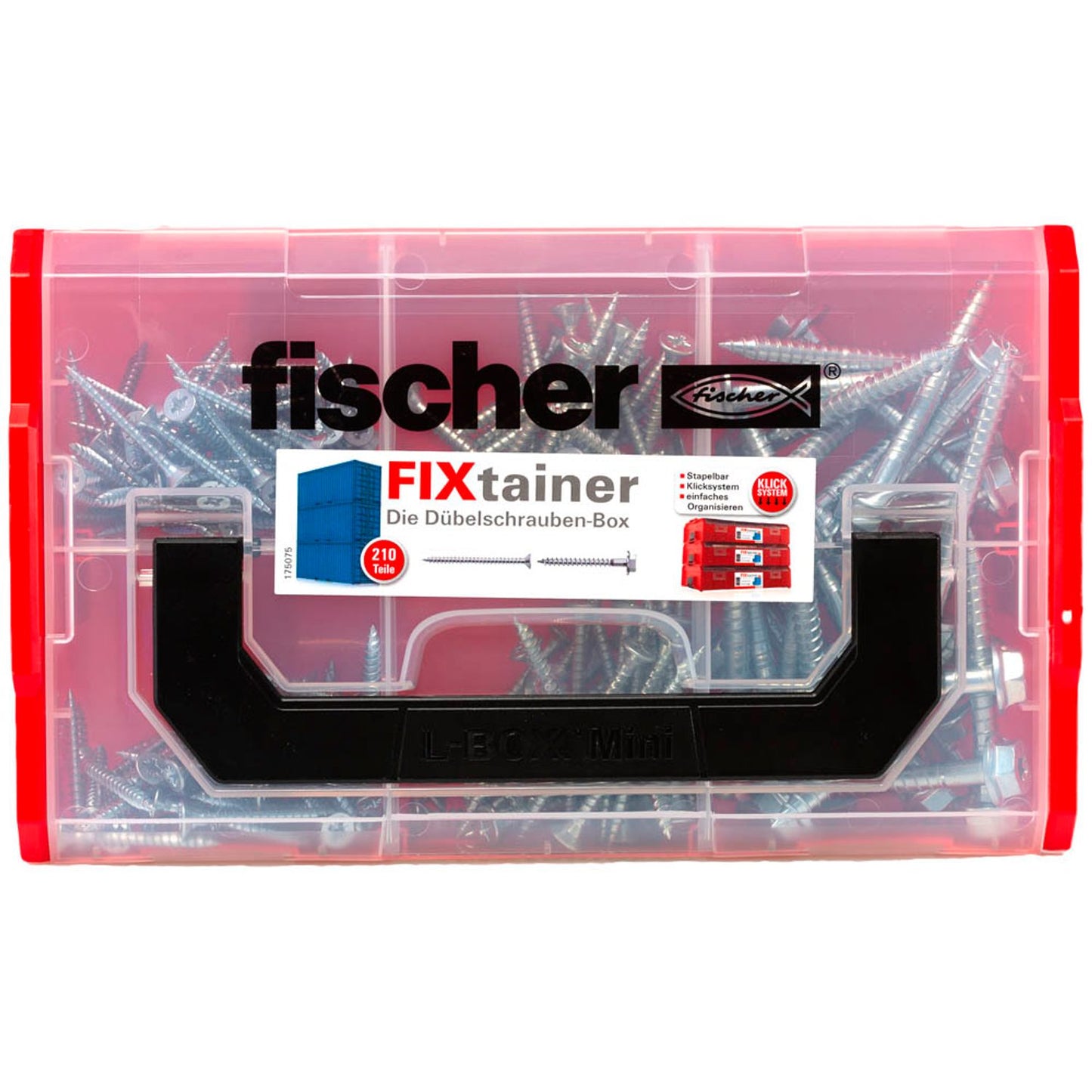 fischer FixTainer Dübel mit Schrauben Ø 4,5/5 mm 40/50 mm | 553347 | 1 Pack = 210 St.