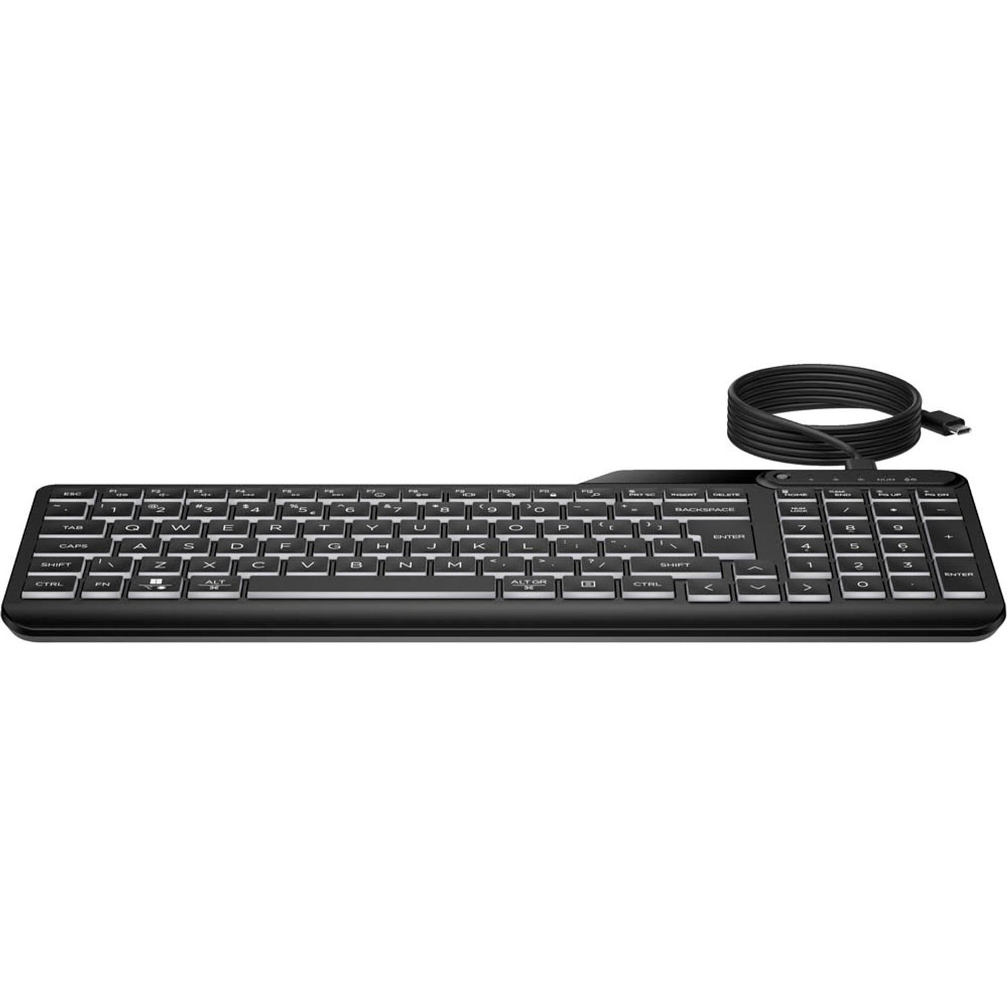 HP 400 Blacklit Tastatur kabelgebunden schwarz | 7N7C0AA#ABD