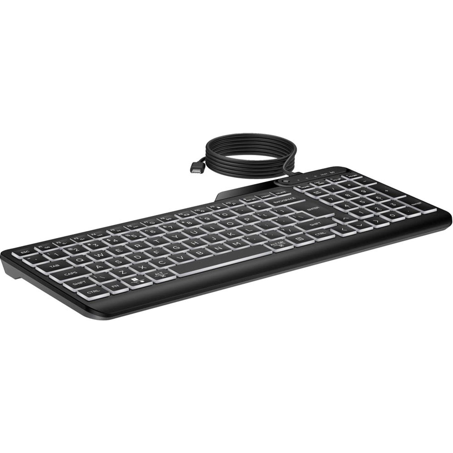 HP 400 Blacklit Tastatur kabelgebunden schwarz | 7N7C0AA#ABD