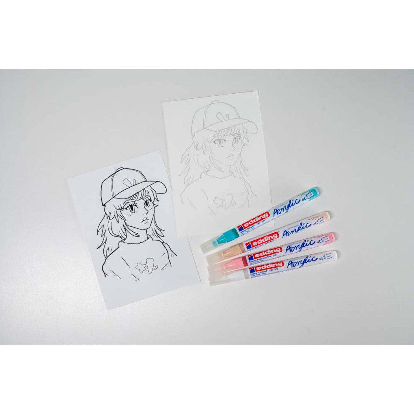 edding Manga Acrylstifte-Set farbsortiert 1,0 - 2,0 mm | 4-5300-1800-5-1