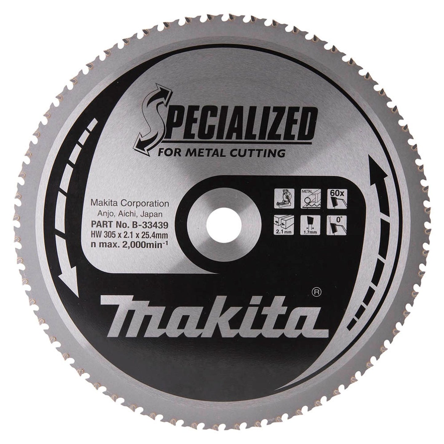 makita SPECIALIZED Kreissägeblatt 305,0 mm, 60 Zähne | B-33439