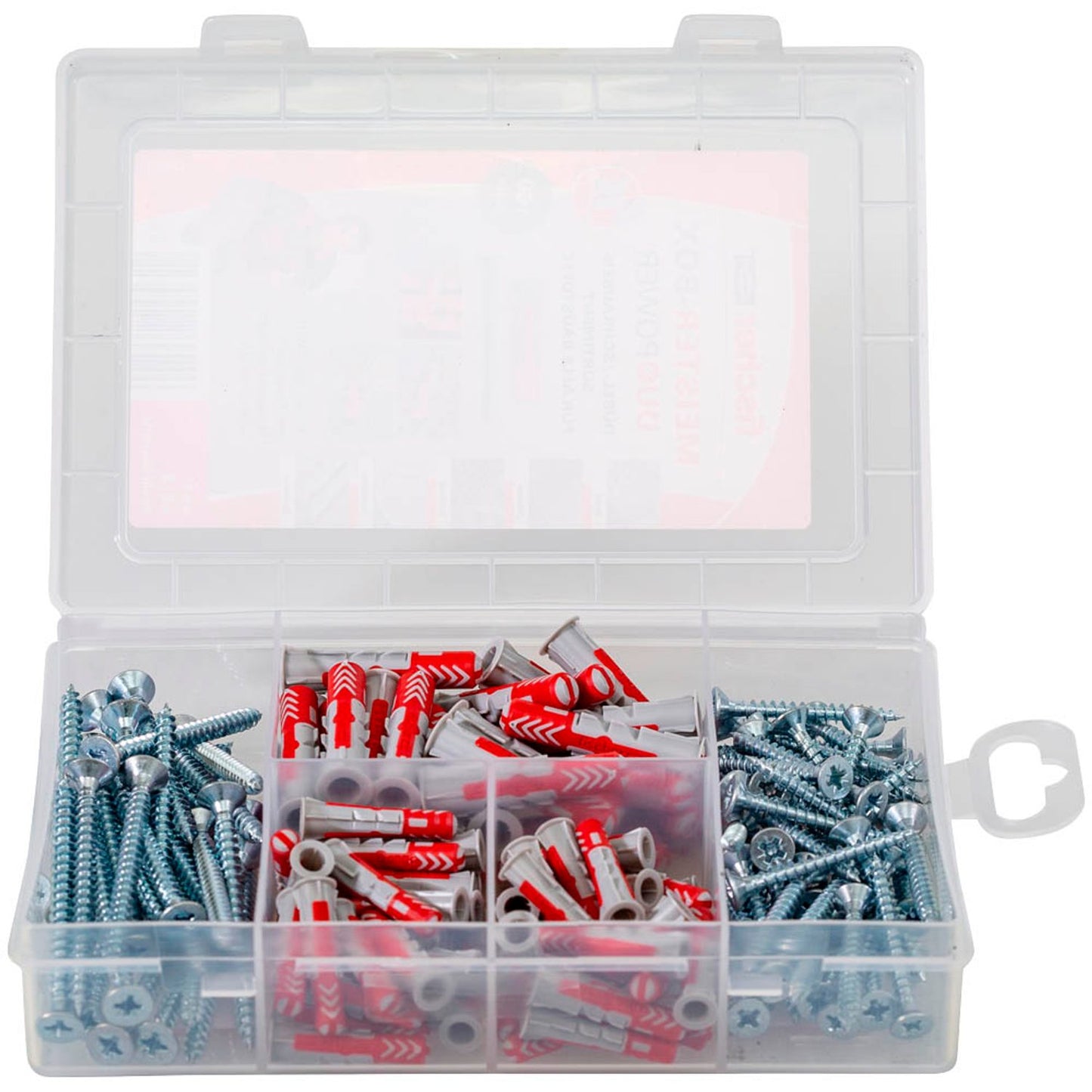 fischer Meister-Box DuoPower + S 2K Dübel- und Schrauben-Sortiment Ø 4,5/5/6/8 mm 30/40/55 mm | 535972