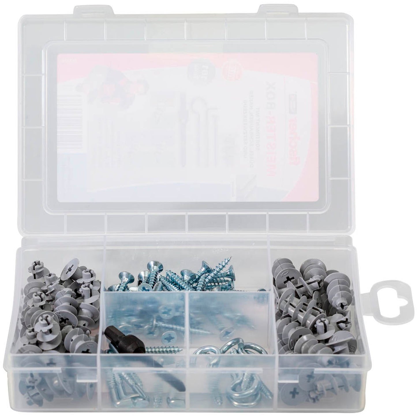 fischer Meister-Box - GK + S + H Dübel- und Schrauben-Sortiment Ø 4,5/4,2/4 mm 35/40/46 mm | 513892 | 1 Pack = 100 St.