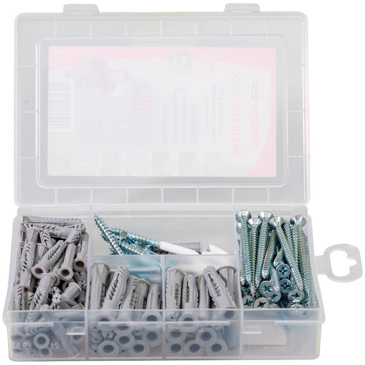 fischer Meister-Box - UX + S + H Dübel- und Schrauben-Sortiment Ø 6/8/4,5/5/5,5 mm 35/45/50/65/70 mm | 513894